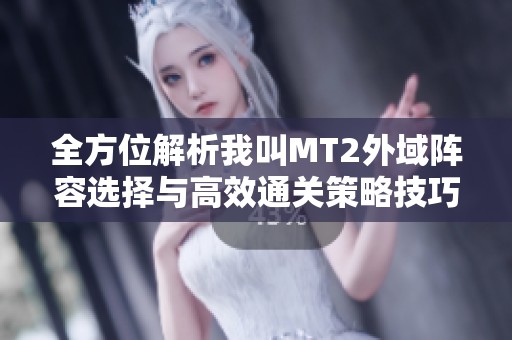 全方位解析我叫MT2外域陣容選擇與高效通關(guān)策略技巧