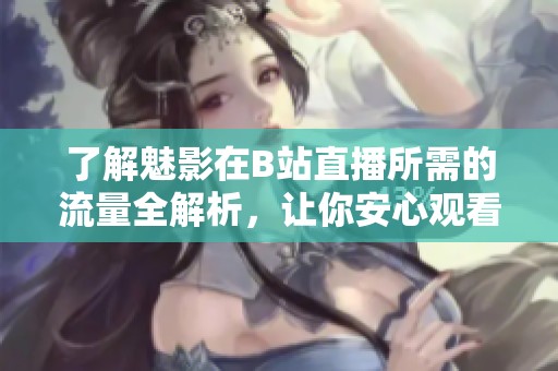 了解魅影在B站直播所需的流量全解析，讓你安心觀看直播不掉線