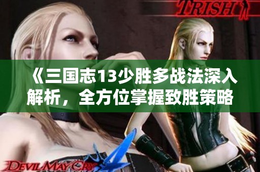 《三國志13少勝多戰(zhàn)法深入解析，全方位掌握致勝策略》