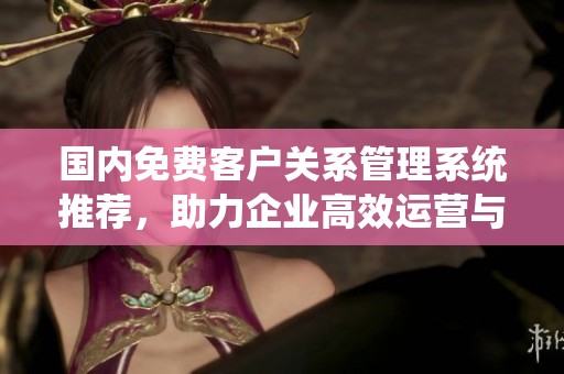 國內(nèi)免費(fèi)客戶關(guān)系管理系統(tǒng)推薦，助力企業(yè)高效運(yùn)營與管理