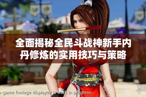 全面揭秘全民斗戰(zhàn)神新手內(nèi)丹修煉的實(shí)用技巧與策略