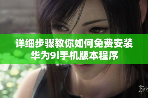 詳細步驟教你如何免費安裝華為9i手機版本程序