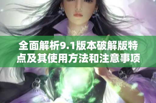 全面解析9.1版本破解版特點及其使用方法和注意事項