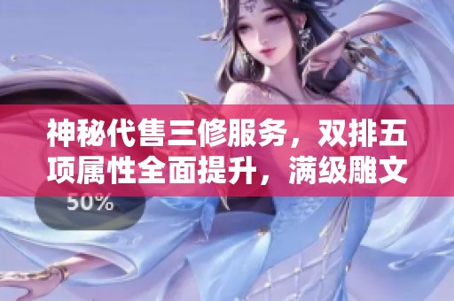 神秘代售三修服務(wù)，雙排五項(xiàng)屬性全面提升，滿級(jí)雕文加持帶店鋪