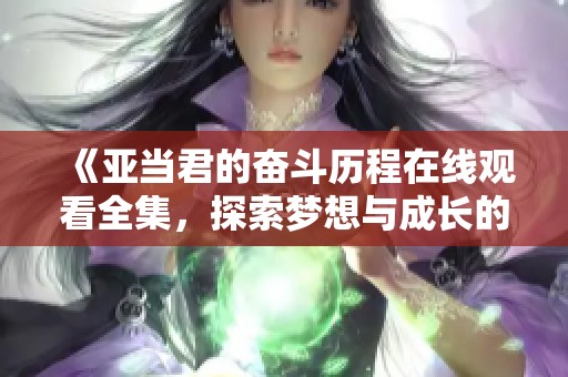 《亞當(dāng)君的奮斗歷程在線觀看全集，探索夢(mèng)想與成長(zhǎng)的精彩旅程》