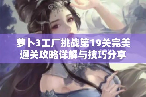 蘿卜3工廠挑戰(zhàn)第19關(guān)完美通關(guān)攻略詳解與技巧分享
