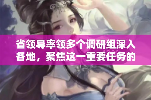 省領導率領多個調(diào)研組深入各地，聚焦這一重要任務的專項行動
