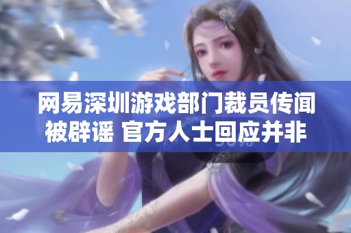 網(wǎng)易深圳游戲部門裁員傳聞被辟謠 官方人士回應并非事實