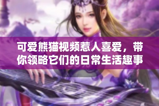 可愛熊貓視頻惹人喜愛，帶你領(lǐng)略它們的日常生活趣事