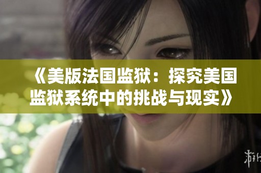 《美版法國監(jiān)獄：探究美國監(jiān)獄系統(tǒng)中的挑戰(zhàn)與現(xiàn)實(shí)》
