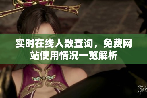 實時在線人數(shù)查詢，免費網(wǎng)站使用情況一覽解析