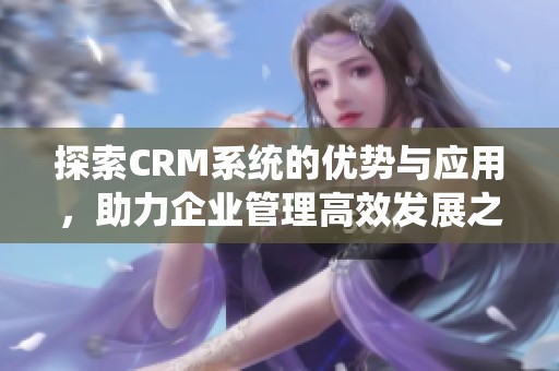 探索CRM系統(tǒng)的優(yōu)勢與應(yīng)用，助力企業(yè)管理高效發(fā)展之路