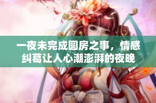 一夜未完成圓房之事，情感糾葛讓人心潮澎湃的夜晚
