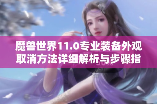 魔獸世界11.0專業(yè)裝備外觀取消方法詳細(xì)解析與步驟指南