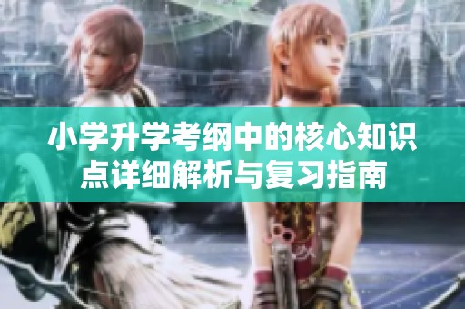 小學(xué)升學(xué)考綱中的核心知識點詳細解析與復(fù)習(xí)指南