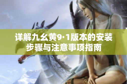 詳解九幺黃9·1版本的安裝步驟與注意事項指南