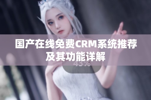 國產(chǎn)在線免費CRM系統(tǒng)推薦及其功能詳解