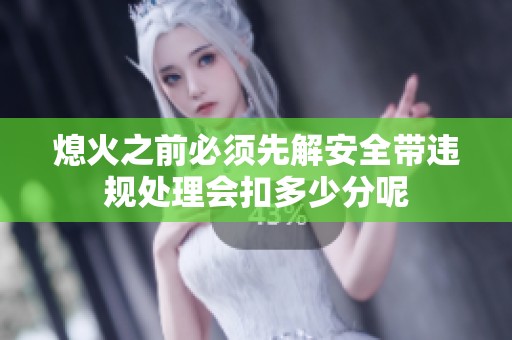 熄火之前必須先解安全帶違規(guī)處理會(huì)扣多少分呢