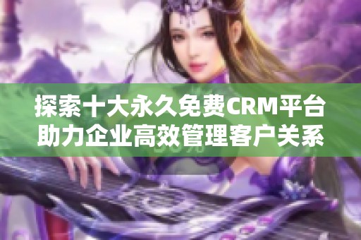 探索十大永久免費(fèi)CRM平臺(tái)助力企業(yè)高效管理客戶關(guān)系
